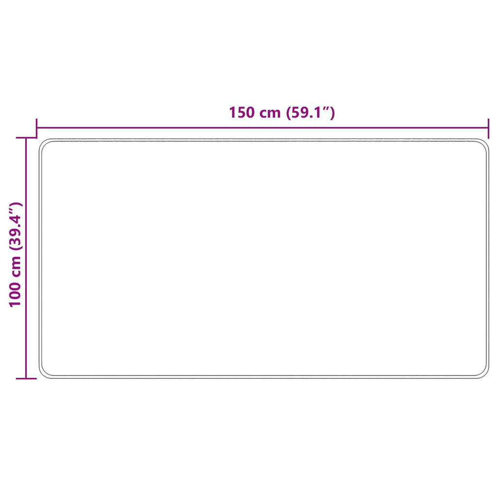 vidaXL Chodnik dywanowy MARSA Kremowy 100 x 150 cm Poliester i PVC