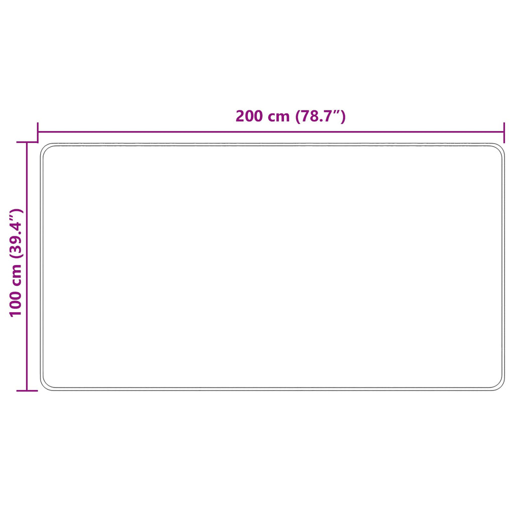 vidaXL Chodnik dywanowy MARSA Kremowy 100 x 200 cm Poliester i PVC