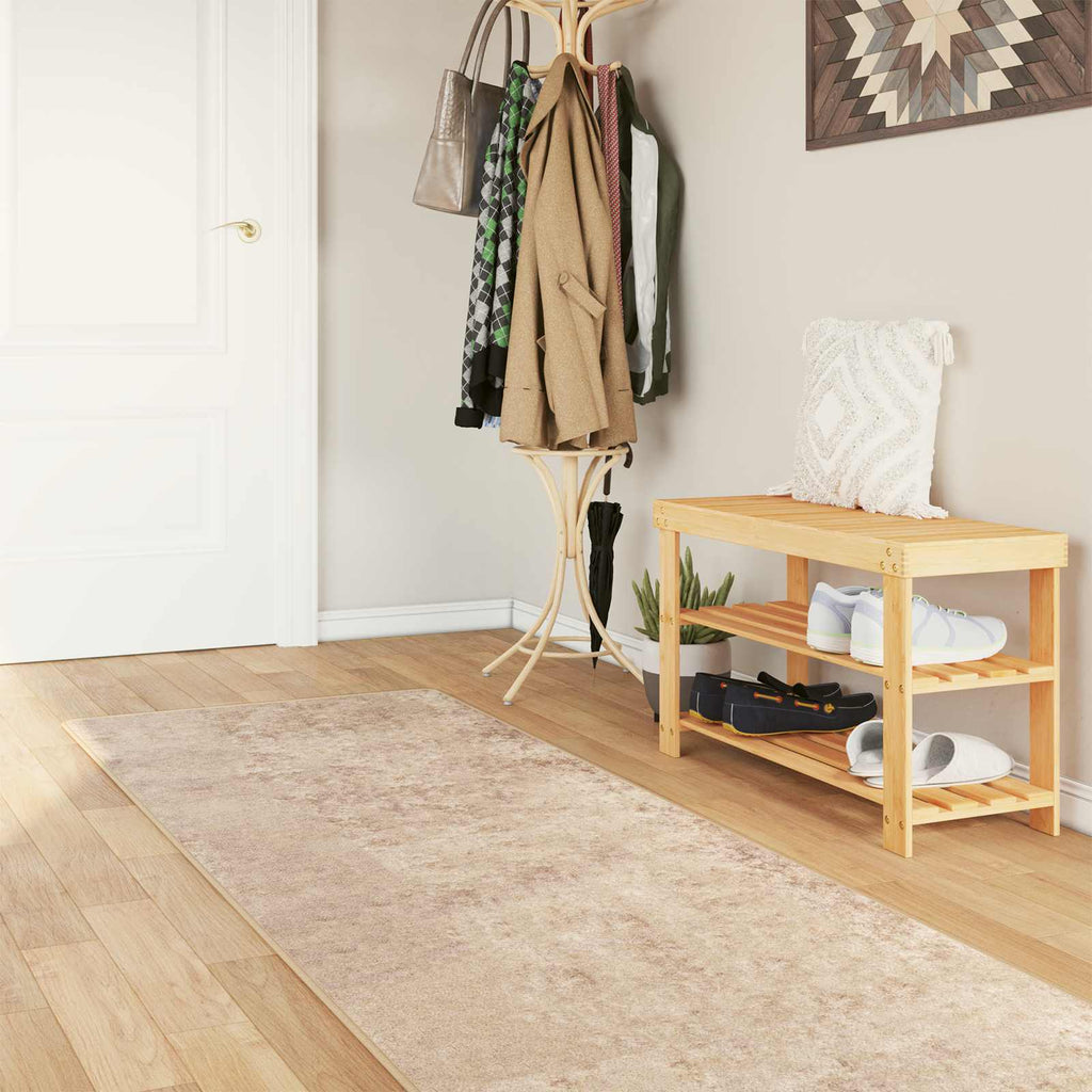 vidaXL Chodnik dywanowy MARSA Beżowy 100 x 450 cm Poliester i PVC