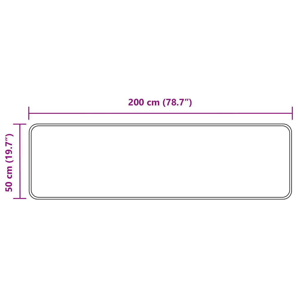 vidaXL Chodnik dywanowy MARSA piaskowy 50 x 200 cm Poliester i PVC