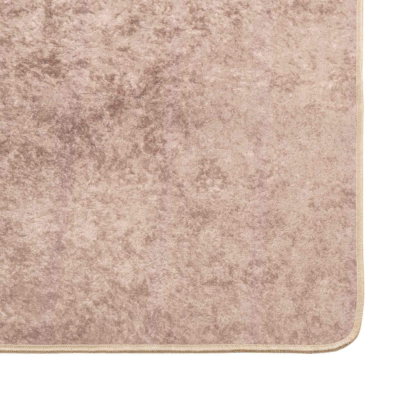 vidaXL Chodnik dywanowy MARSA piaskowy 80 x 100 cm Poliester i PVC