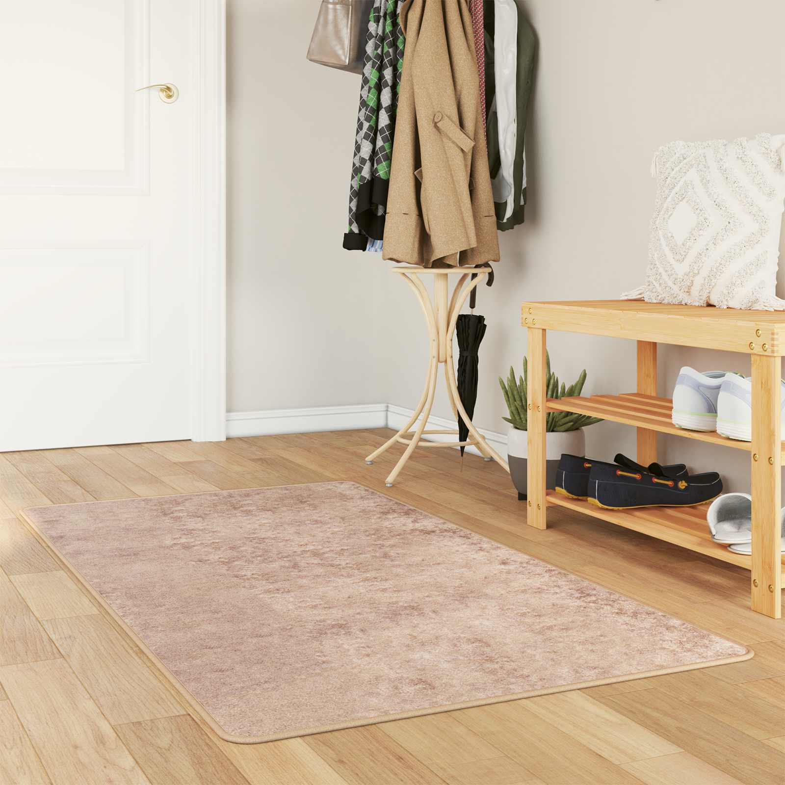 vidaXL Chodnik dywanowy MARSA piaskowy 80 x 150 cm Poliester i PVC
