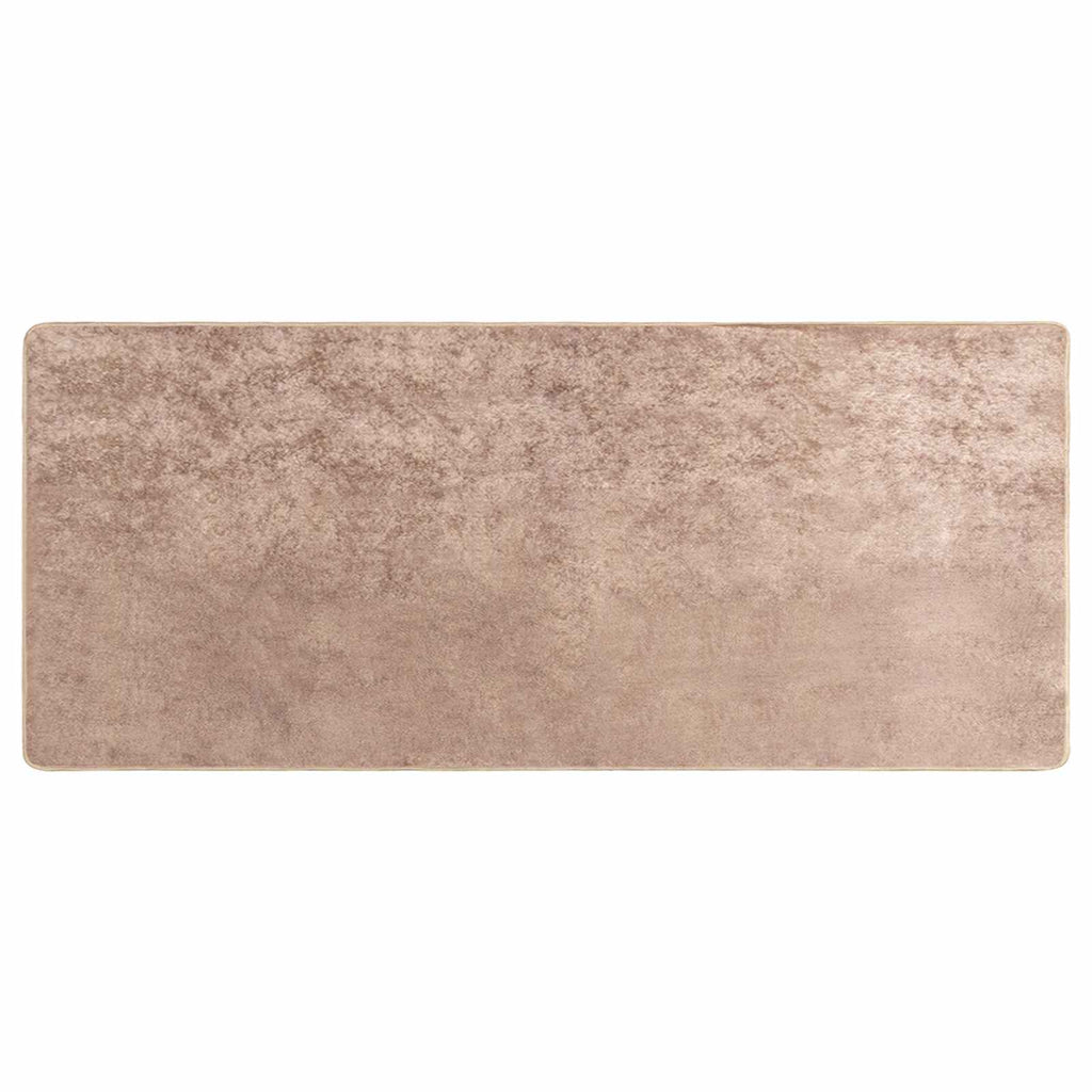 vidaXL Chodnik dywanowy MARSA piaskowy 100 x 200 cm Poliester i PVC
