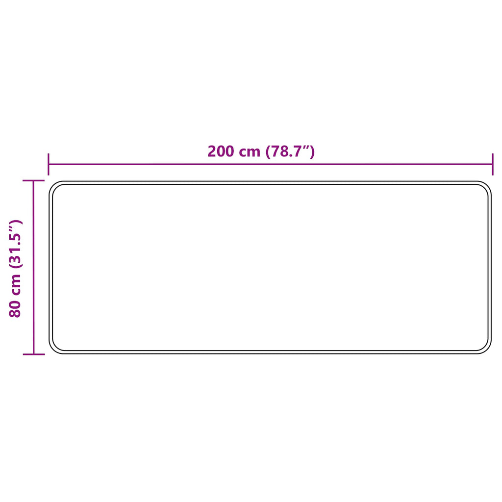 vidaXL Chodnik dywanowy MARSA Zielony leśny 80 x 200 cm