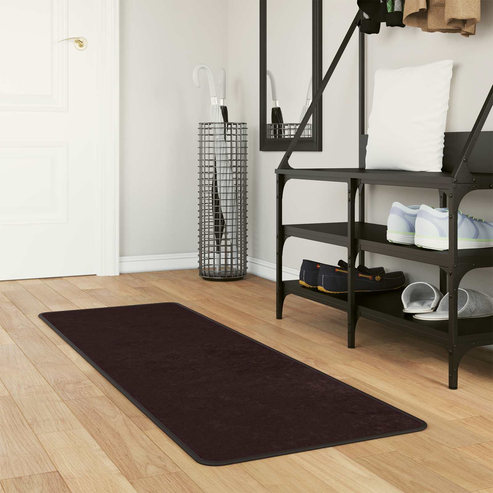 vidaXL Chodnik dywanowy MARSA Antracyt 50 x 150 cm Poliester i PVC