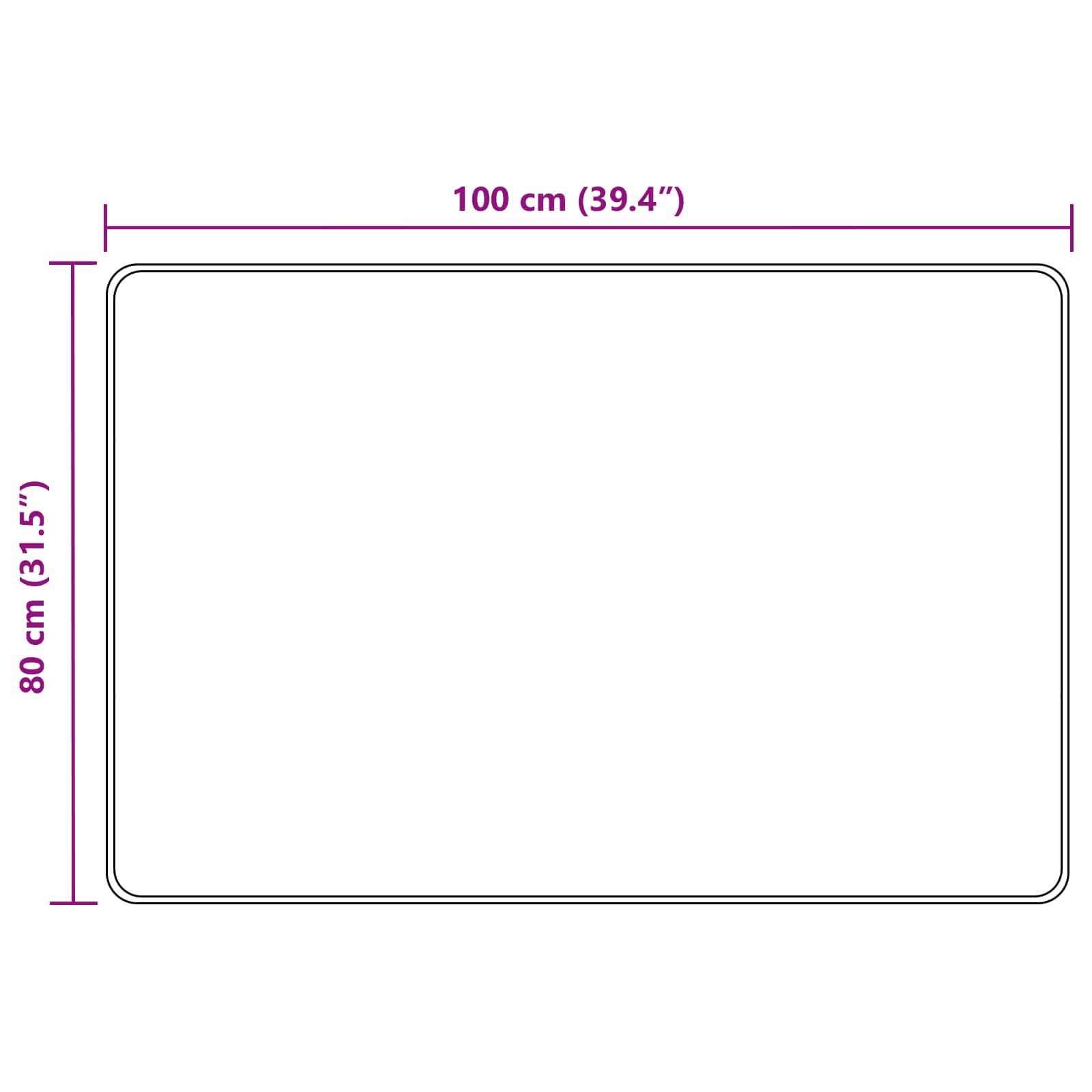 vidaXL Chodnik dywanowy MARSA Antracyt 80 x 100 cm Poliester i PVC