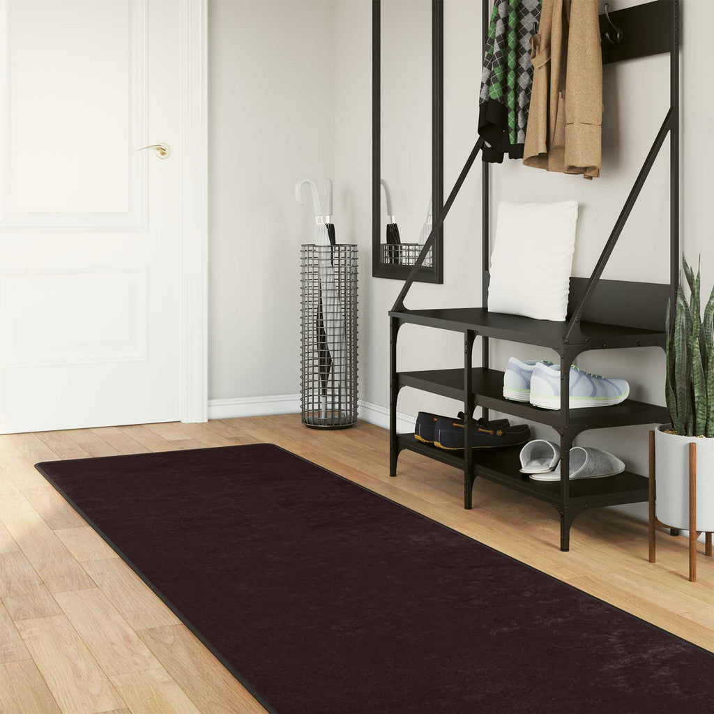 vidaXL Chodnik dywanowy MARSA Antracyt 80 x 450 cm Poliester i PVC
