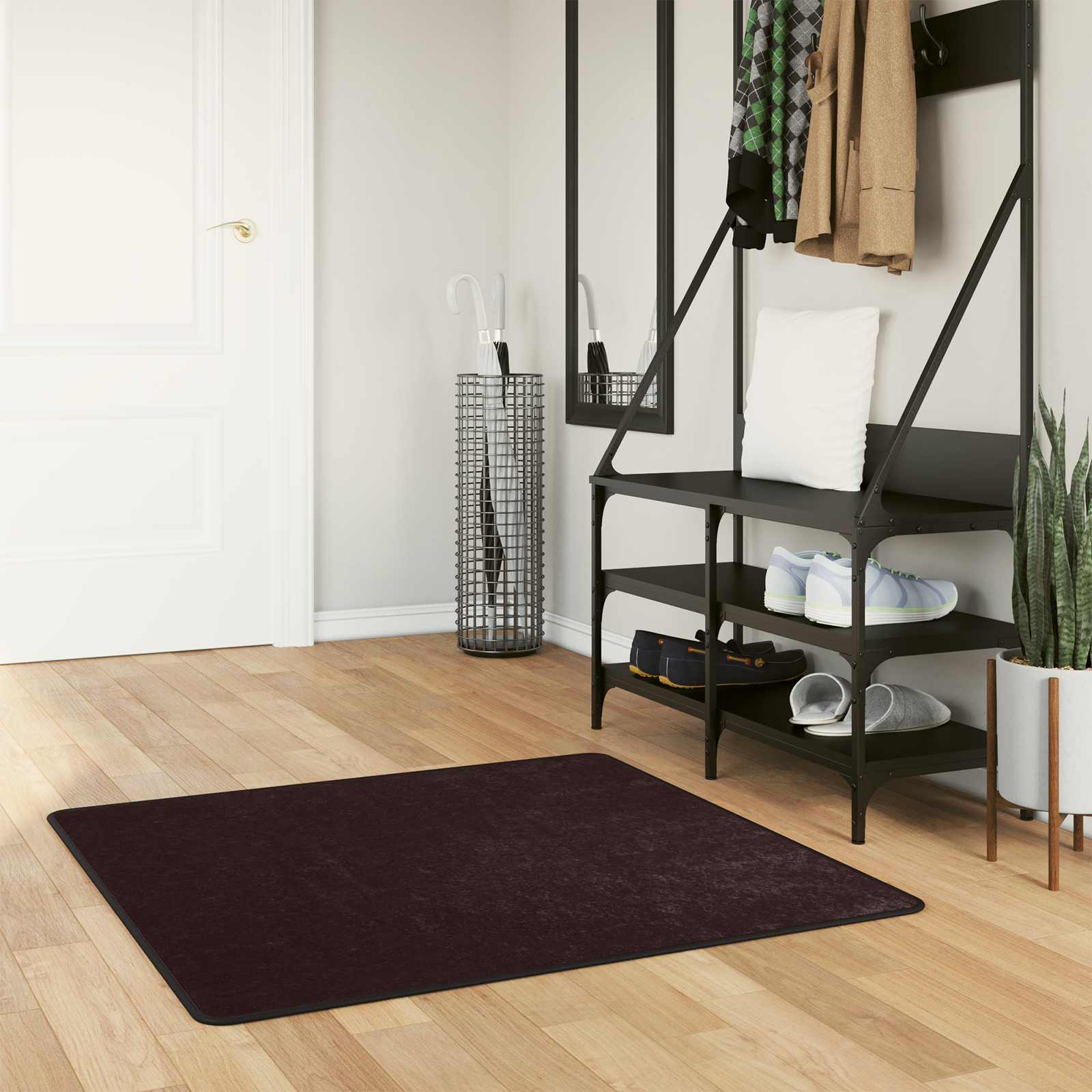 vidaXL Chodnik dywanowy MARSA Antracyt 100 x 100 cm Poliester i PVC
