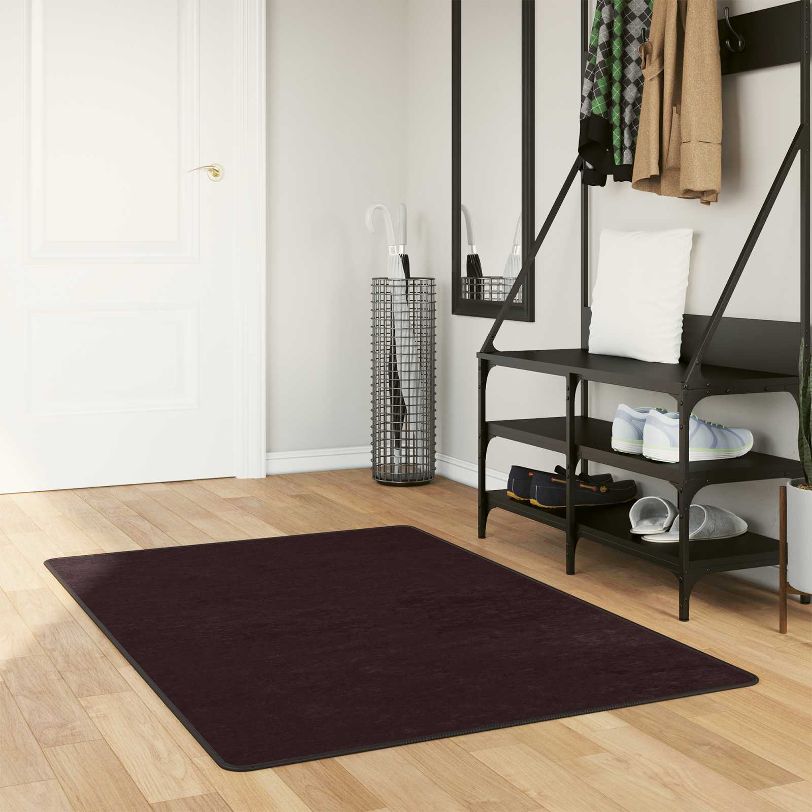 vidaXL Chodnik dywanowy MARSA Antracyt 100 x 150 cm Poliester i PVC