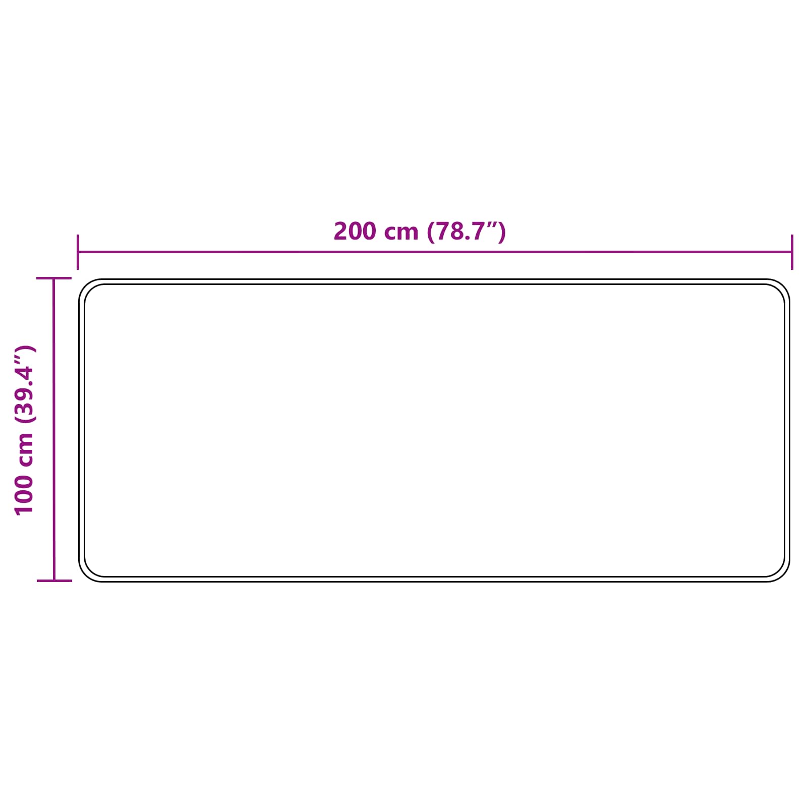 vidaXL Chodnik dywanowy MARSA Antracyt 100 x 200 cm Poliester i PVC