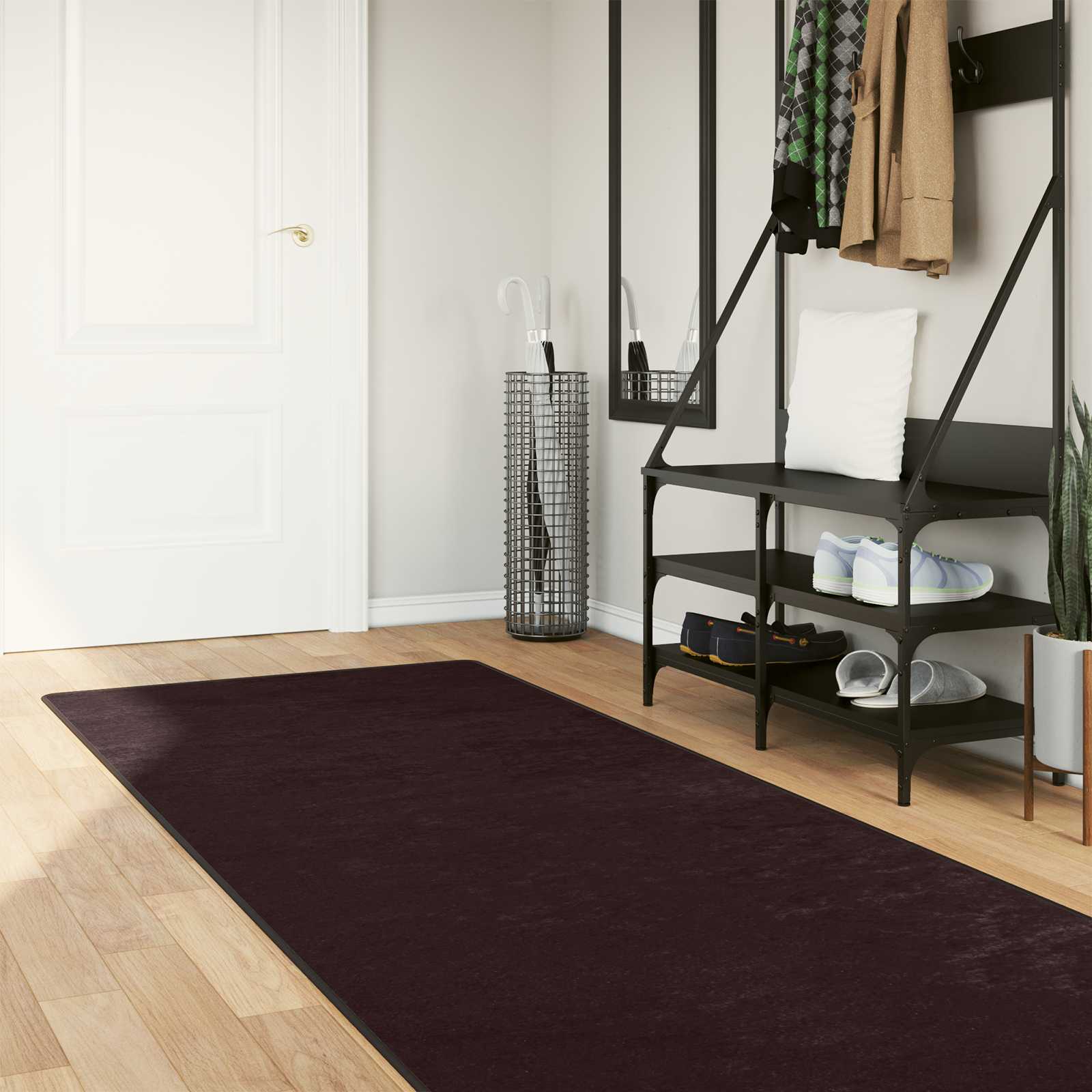vidaXL Chodnik dywanowy MARSA Antracyt 100 x 400 cm Poliester i PVC