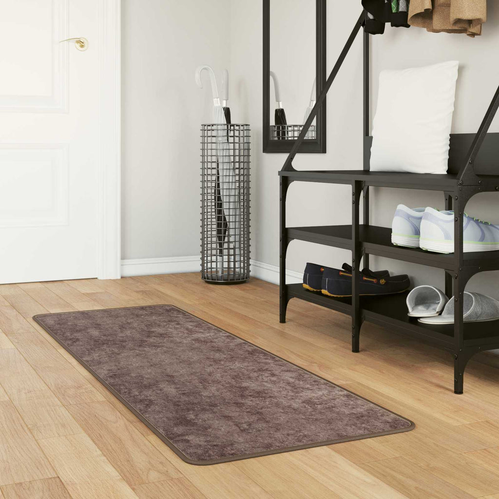 vidaXL Chodnik dywanowy MARSA Szary 50 x 100 cm Poliester i PVC