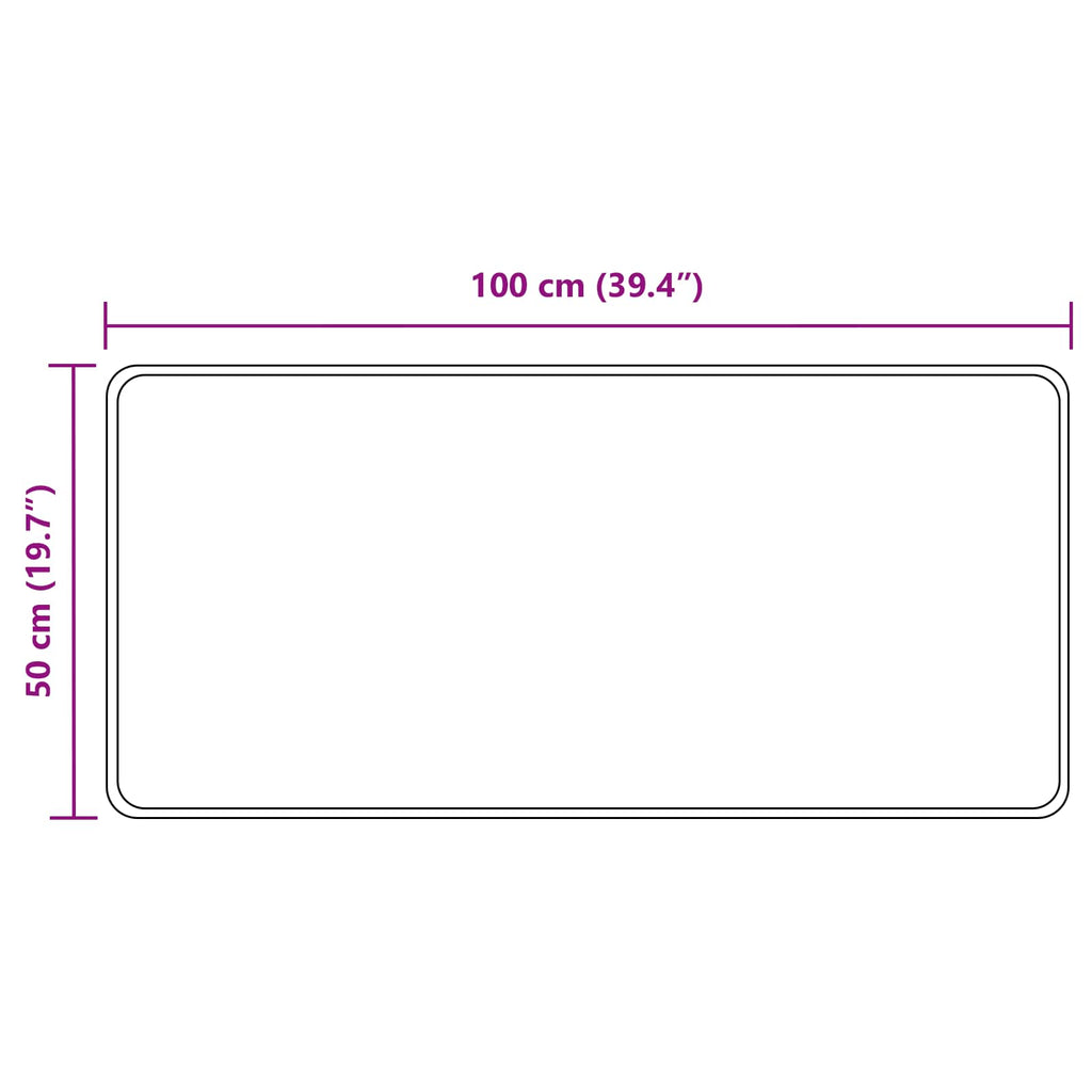 vidaXL Chodnik dywanowy MARSA Szary 50 x 100 cm Poliester i PVC