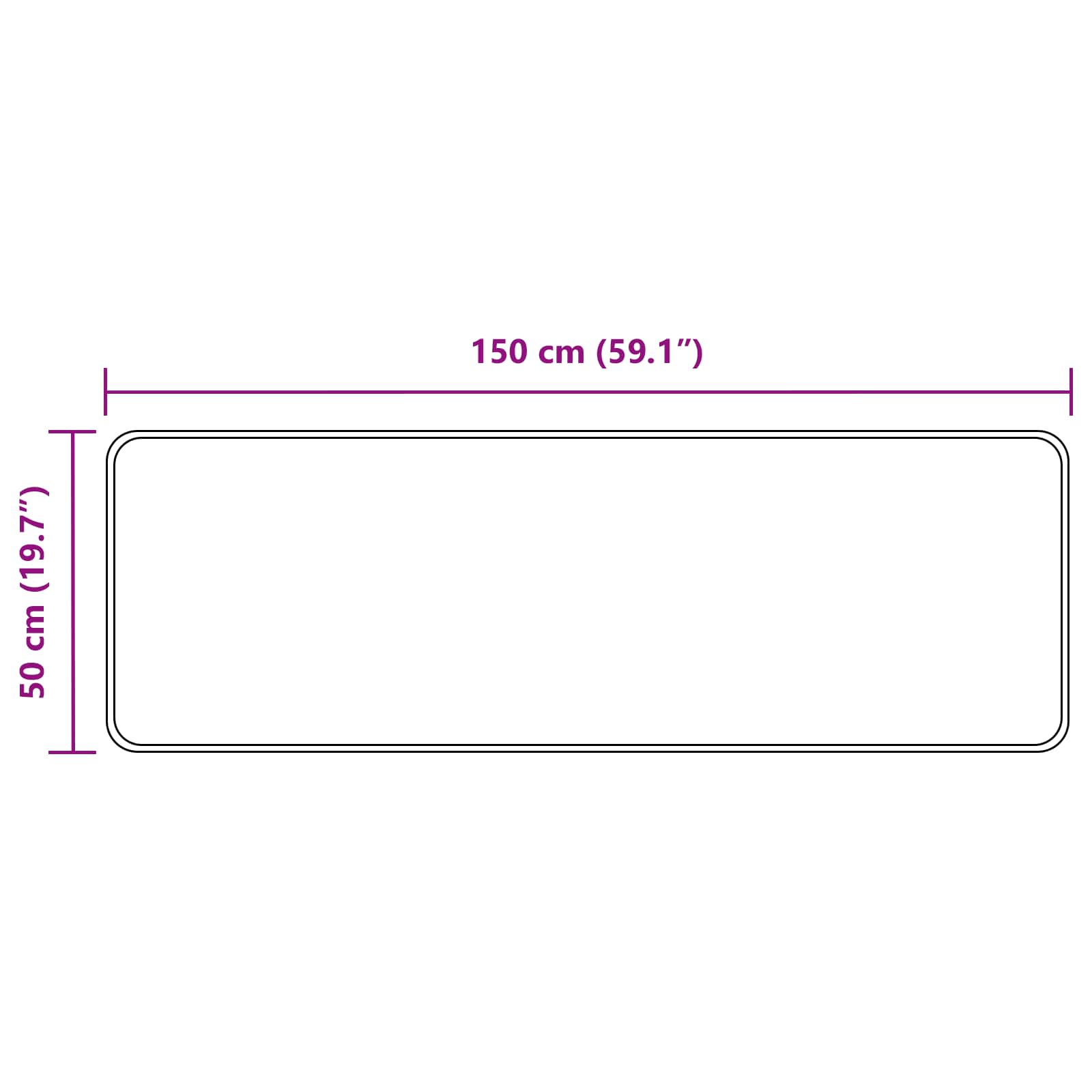 vidaXL Chodnik dywanowy MARSA Szary 50 x 150 cm Poliester i PVC