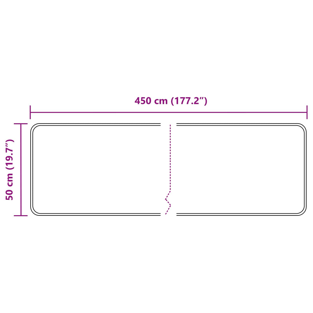 vidaXL Chodnik dywanowy MARSA Szary 50 x 450 cm Poliester i PVC