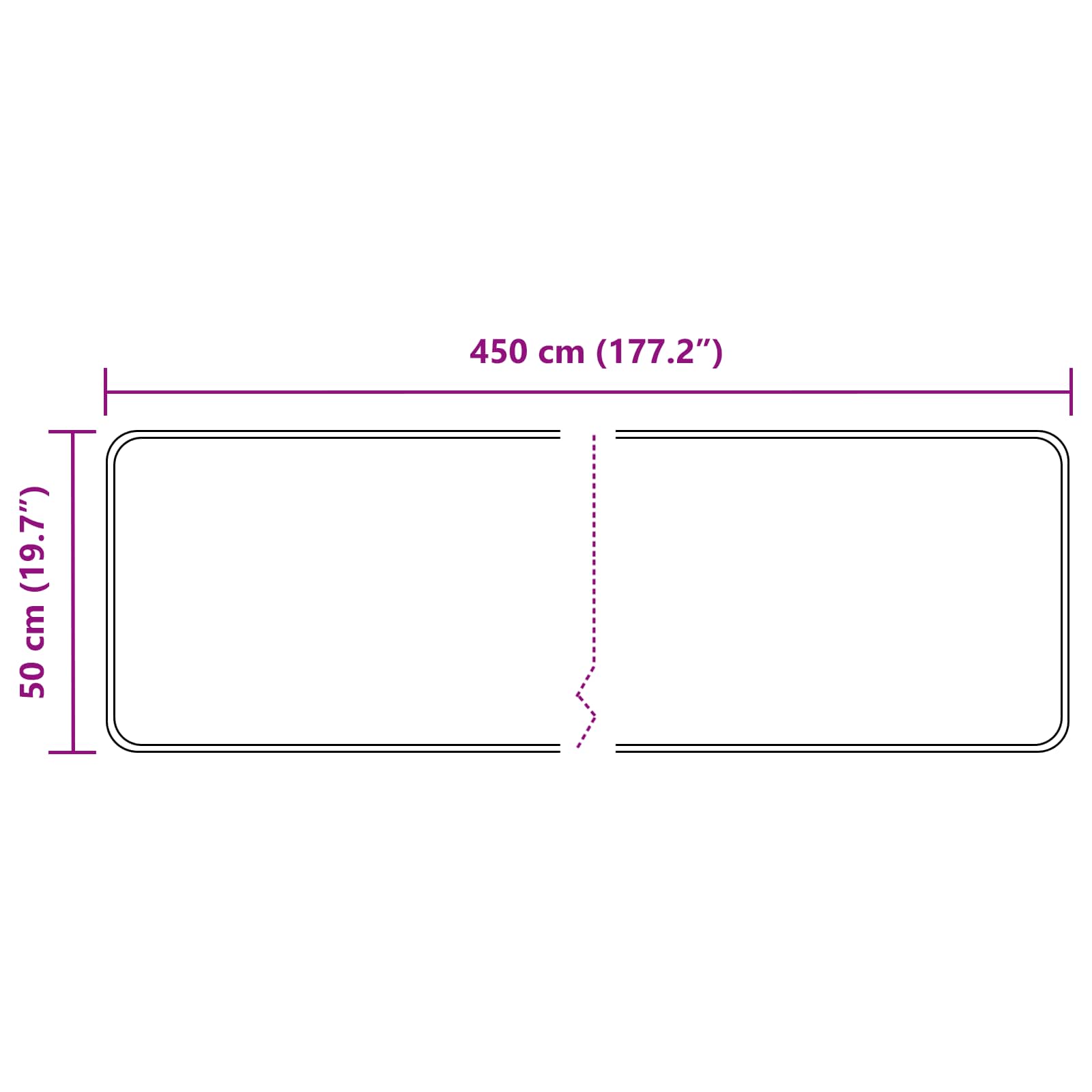 vidaXL Chodnik dywanowy MARSA Szary 50 x 450 cm Poliester i PVC