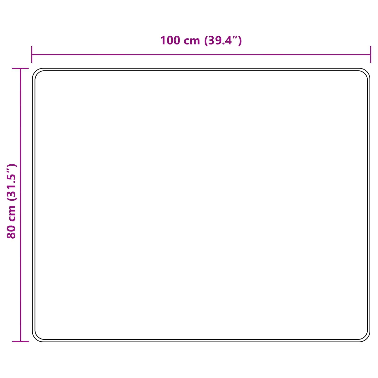 vidaXL Chodnik dywanowy MARSA Szary 80 x 100 cm Poliester i PVC