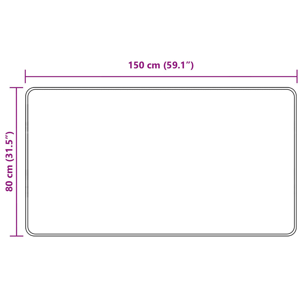 vidaXL Chodnik dywanowy MARSA Szary 80 x 150 cm Poliester i PVC