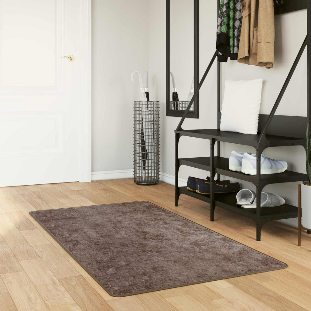 vidaXL Chodnik dywanowy MARSA Szary 100 x 150 cm Poliester i PVC
