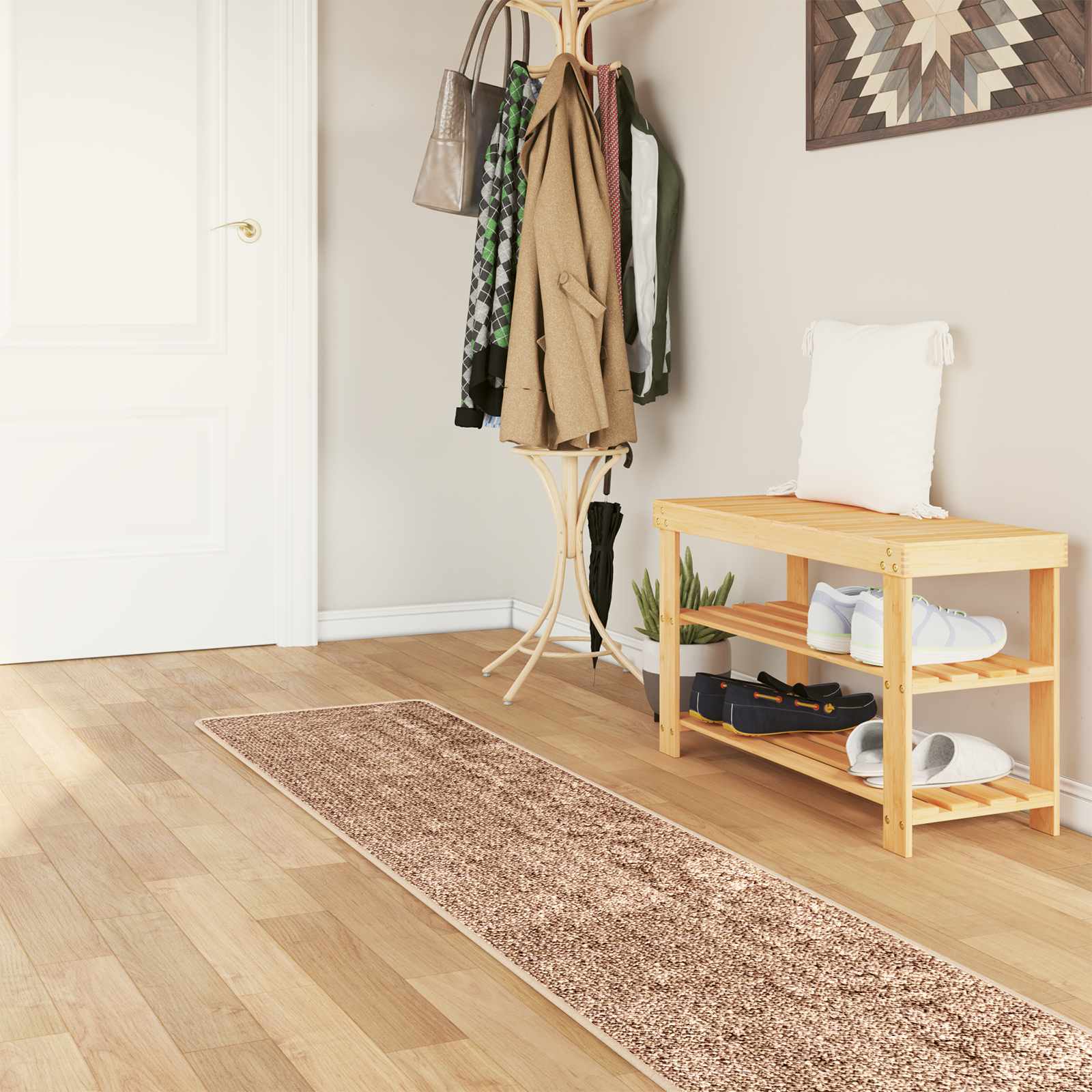 vidaXL Chodnik dywanowy MARSA Żółty 50 x 350 cm Poliester i PVC