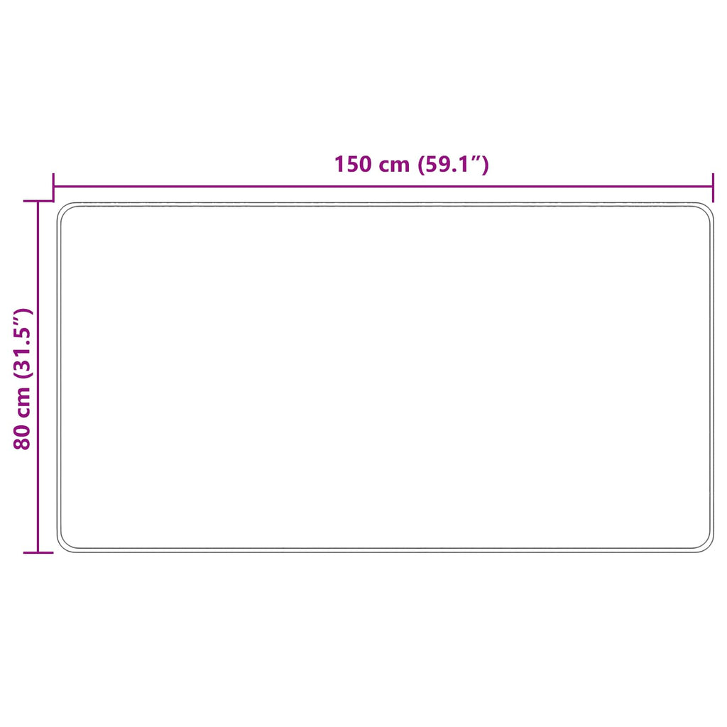 vidaXL Chodnik dywanowy MARSA Żółty 80 x 150 cm Poliester i PVC