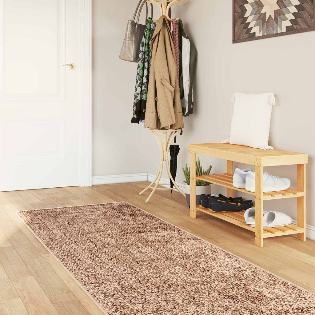 vidaXL Chodnik dywanowy MARSA Żółty 100 x 300 cm Poliester i PVC