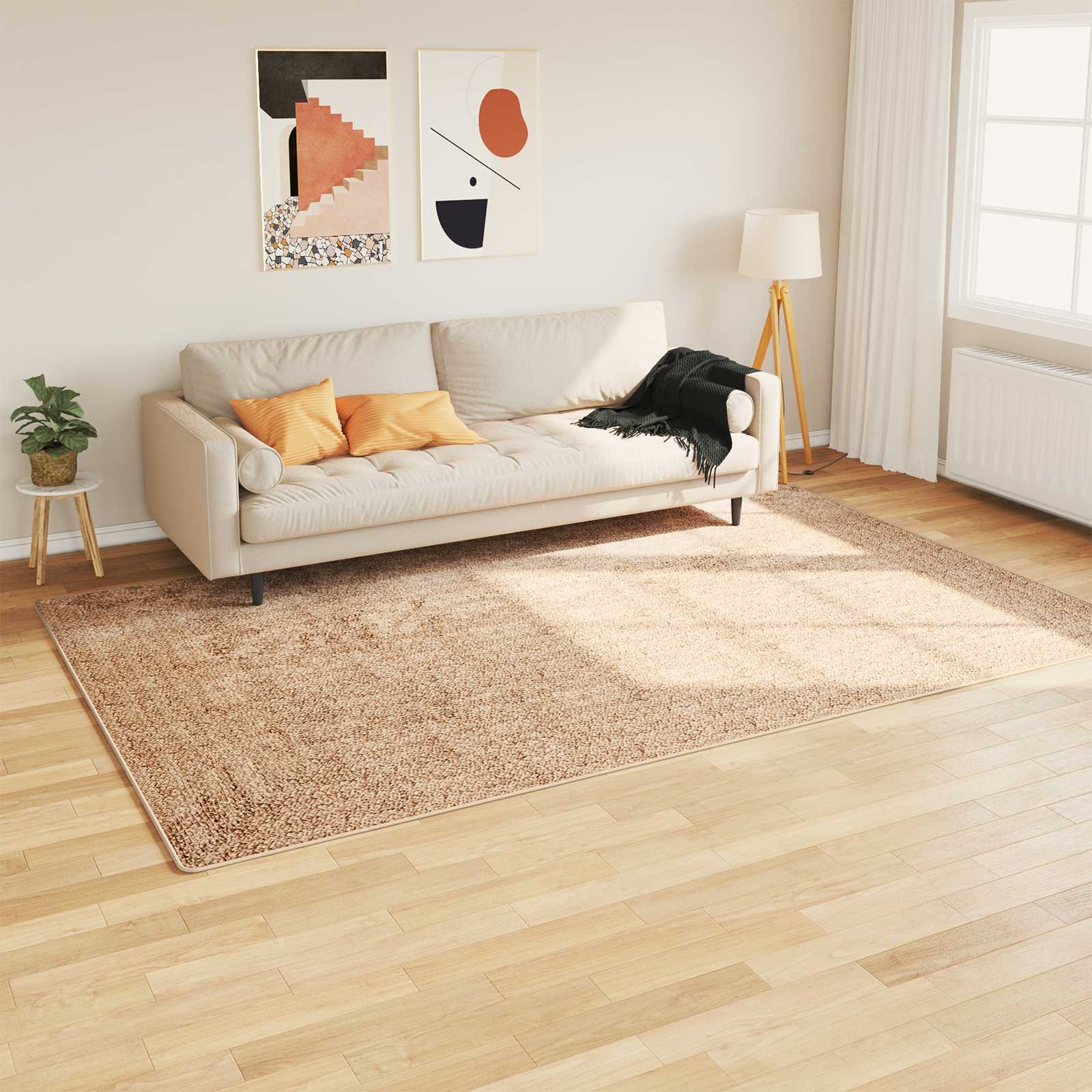 vidaXL Chodnik dywanowy MARSA Żółty 150 x 230 cm Poliester i PVC