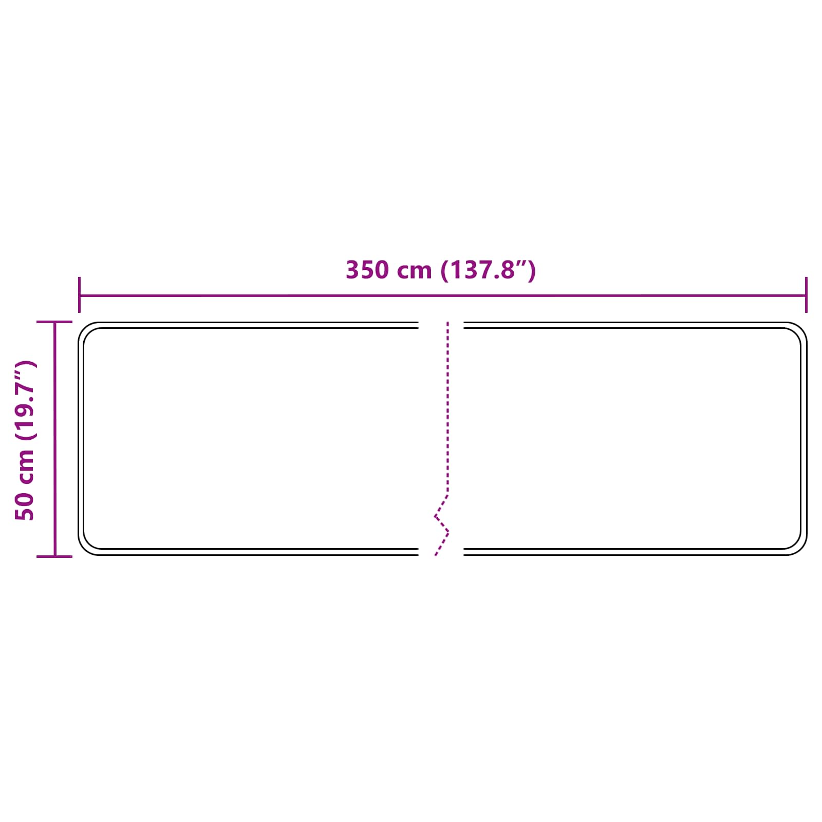 vidaXL Chodnik dywanowy MARSA Wielokolorowe 50 x 350 cm