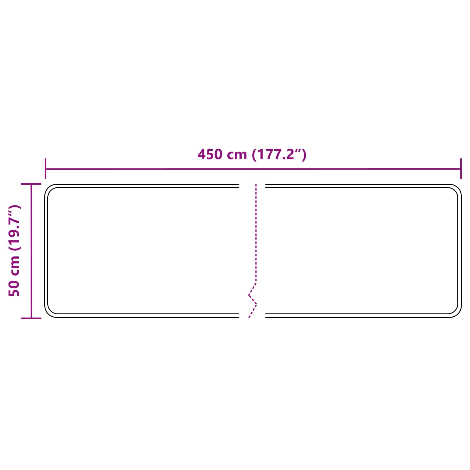 vidaXL Chodnik dywanowy MARSA Wielokolorowe 50 x 450 cm