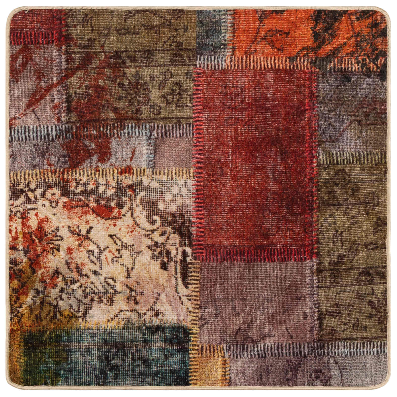 vidaXL Chodnik dywanowy MARSA Wielokolorowe 100 x 100 cm
