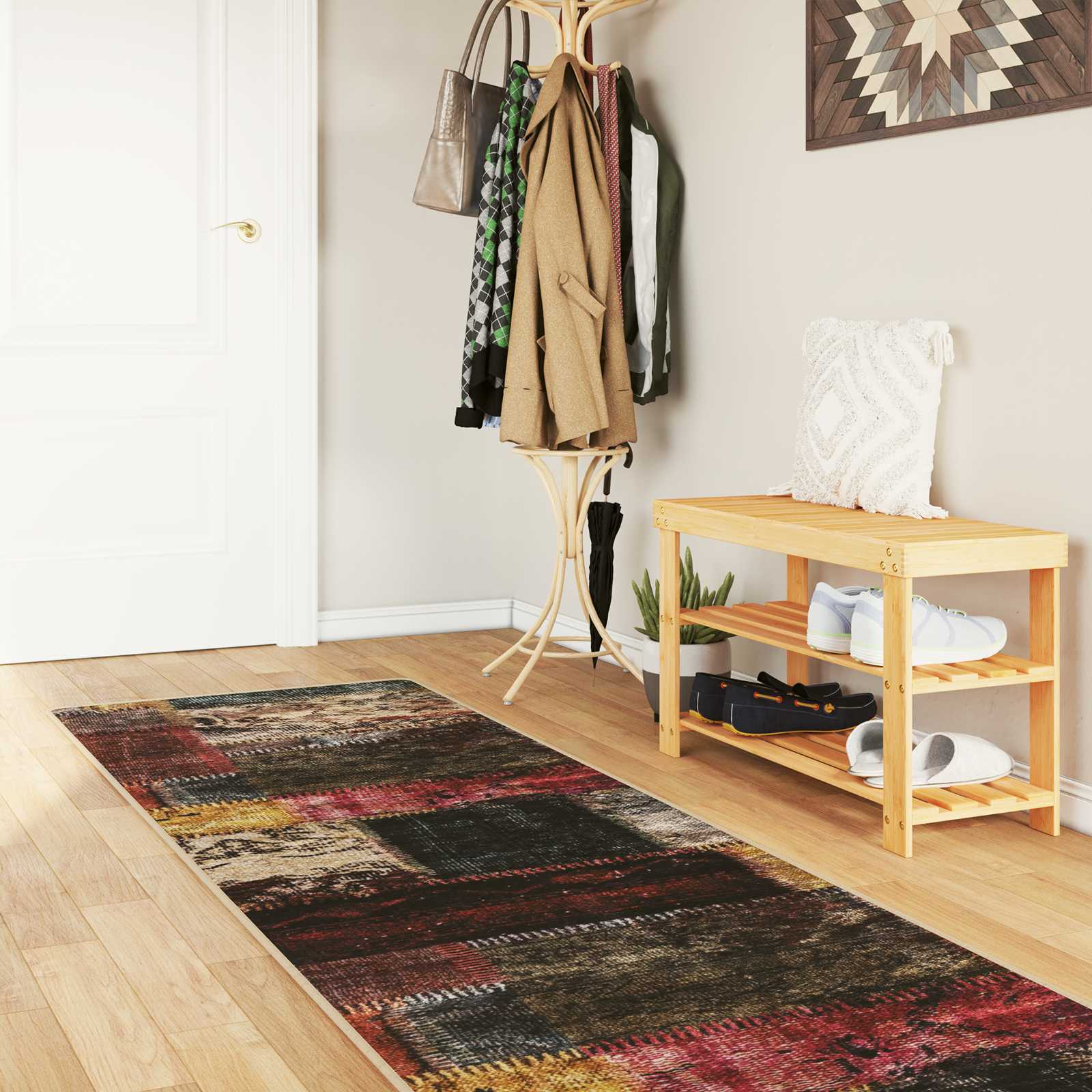 vidaXL Chodnik dywanowy MARSA Wielokolorowe 100 x 250 cm