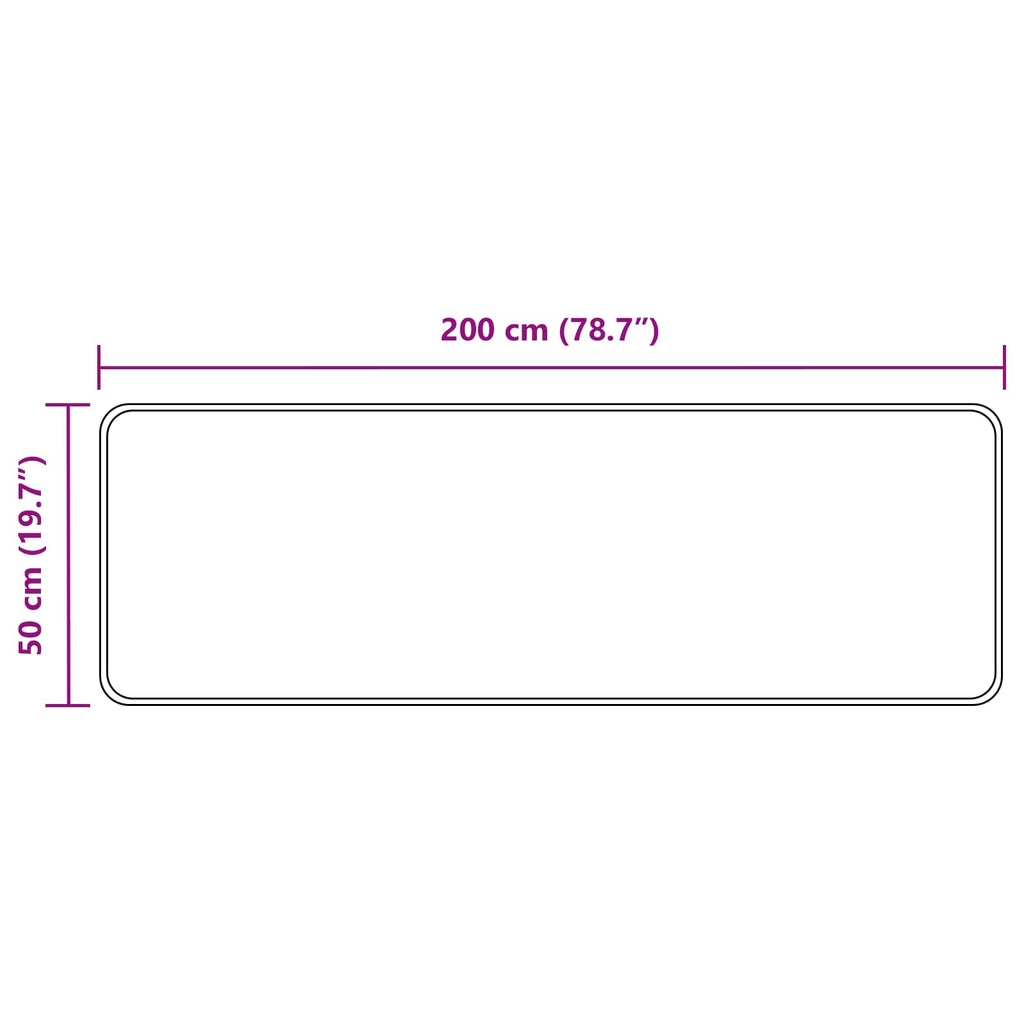 vidaXL Chodnik dywanowy MARSA Wielokolorowe 50 x 200 cm