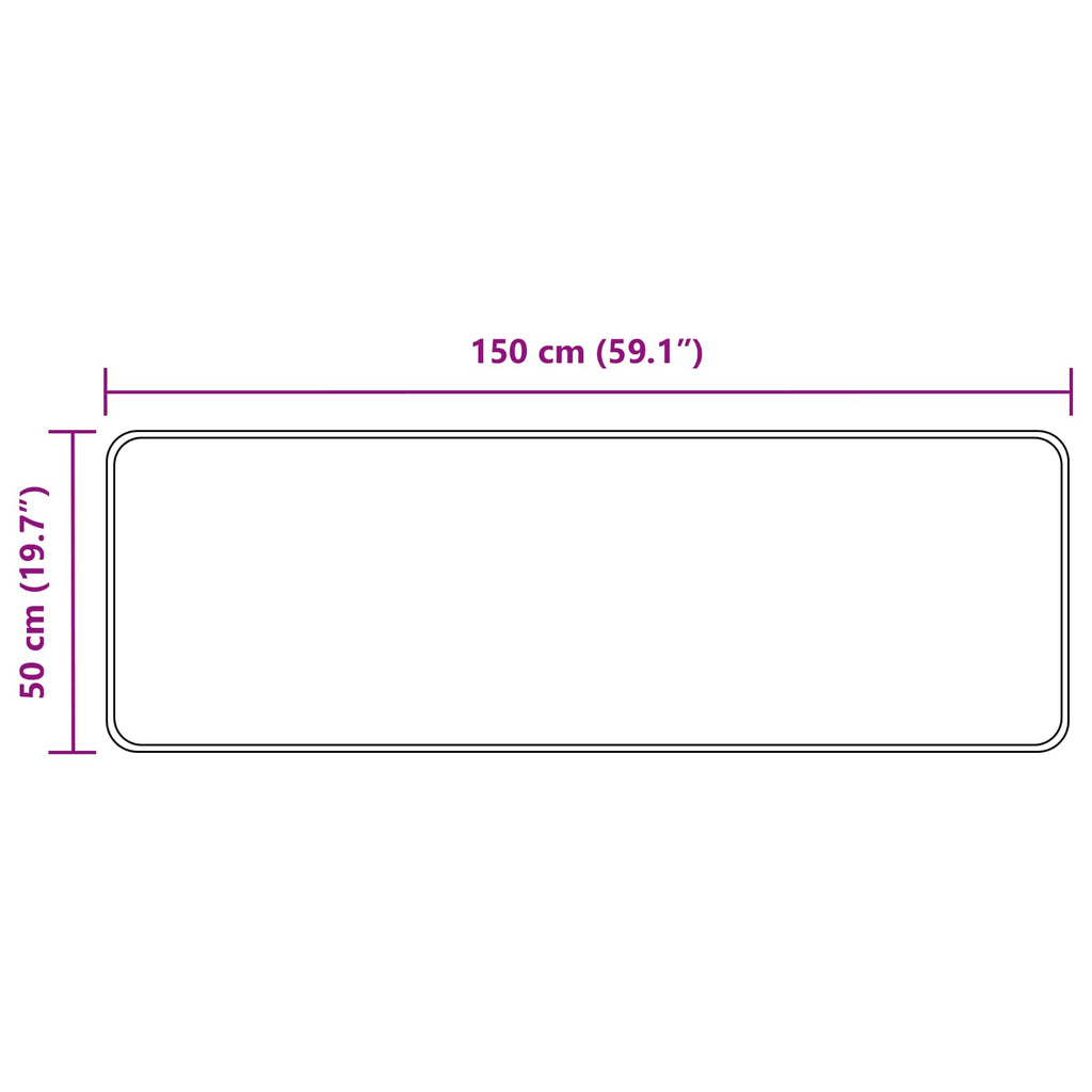 vidaXL Chodnik dywanowy MARSA Czarny 50 x 150 cm Poliester i PVC