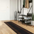 vidaXL Chodnik dywanowy MARSA Czarny 50 x 450 cm Poliester i PVC