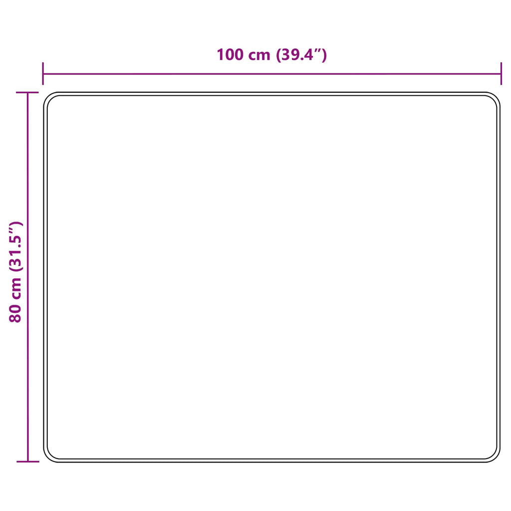 vidaXL Chodnik dywanowy MARSA Czarny 80 x 100 cm Poliester i PVC