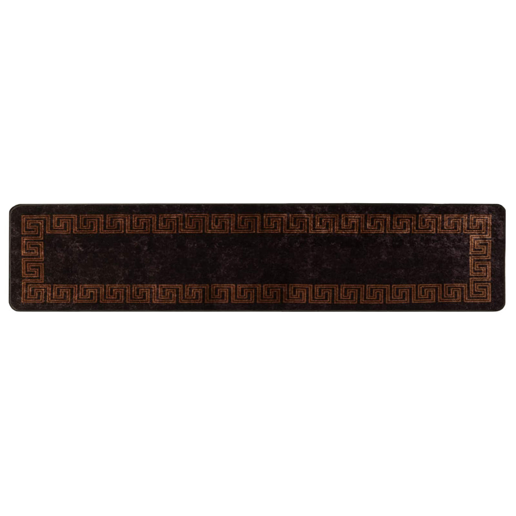 vidaXL Chodnik dywanowy MARSA Czarny 80 x 450 cm Poliester i PVC