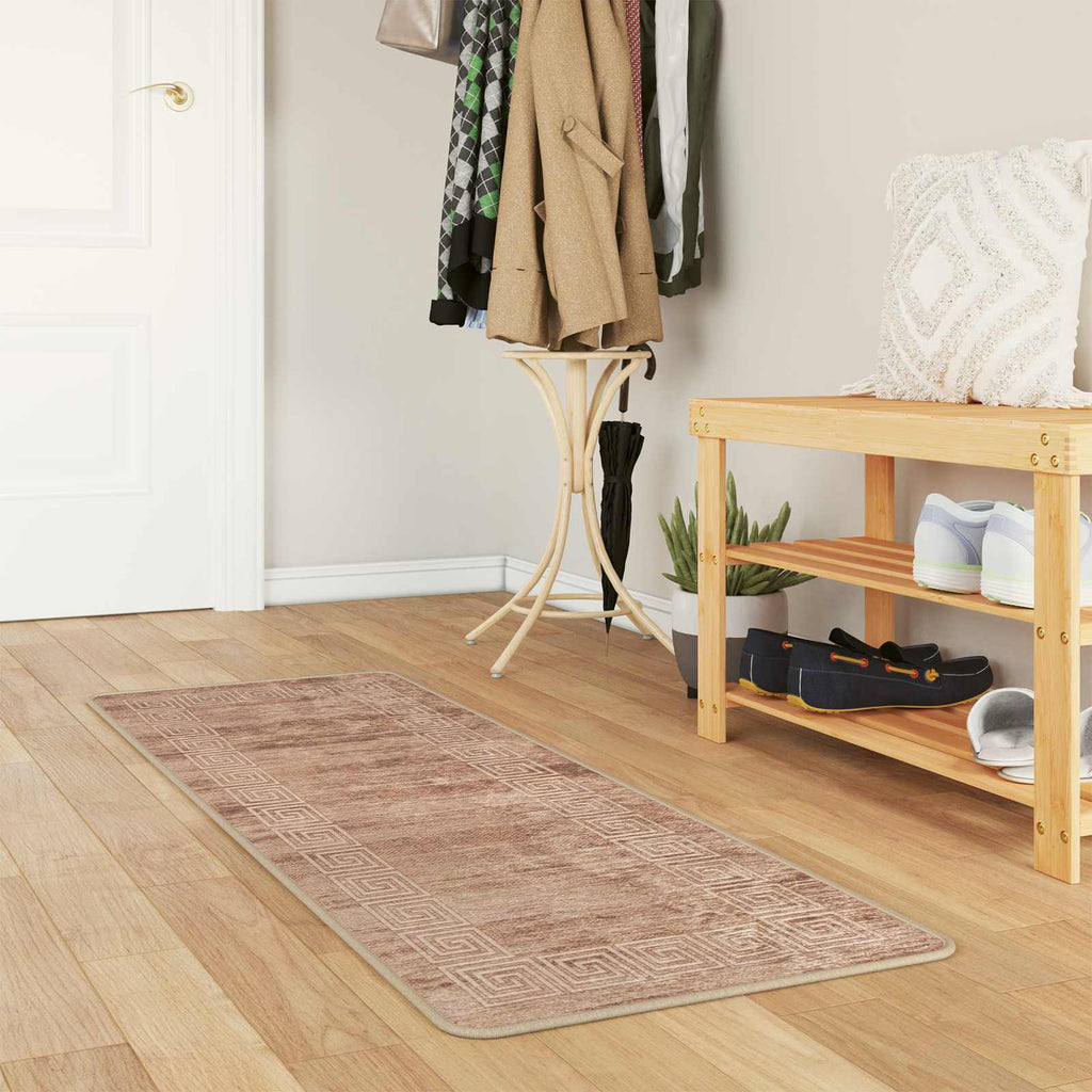 vidaXL Chodnik dywanowy MARSA Biały 50 x 100 cm Poliester i PVC