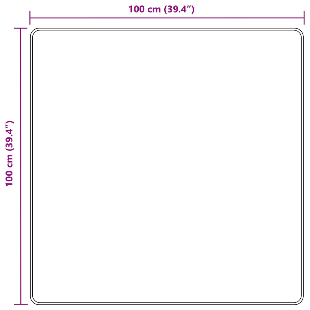 vidaXL Chodnik dywanowy MARSA Biały 100 x 100 cm Poliester i PVC