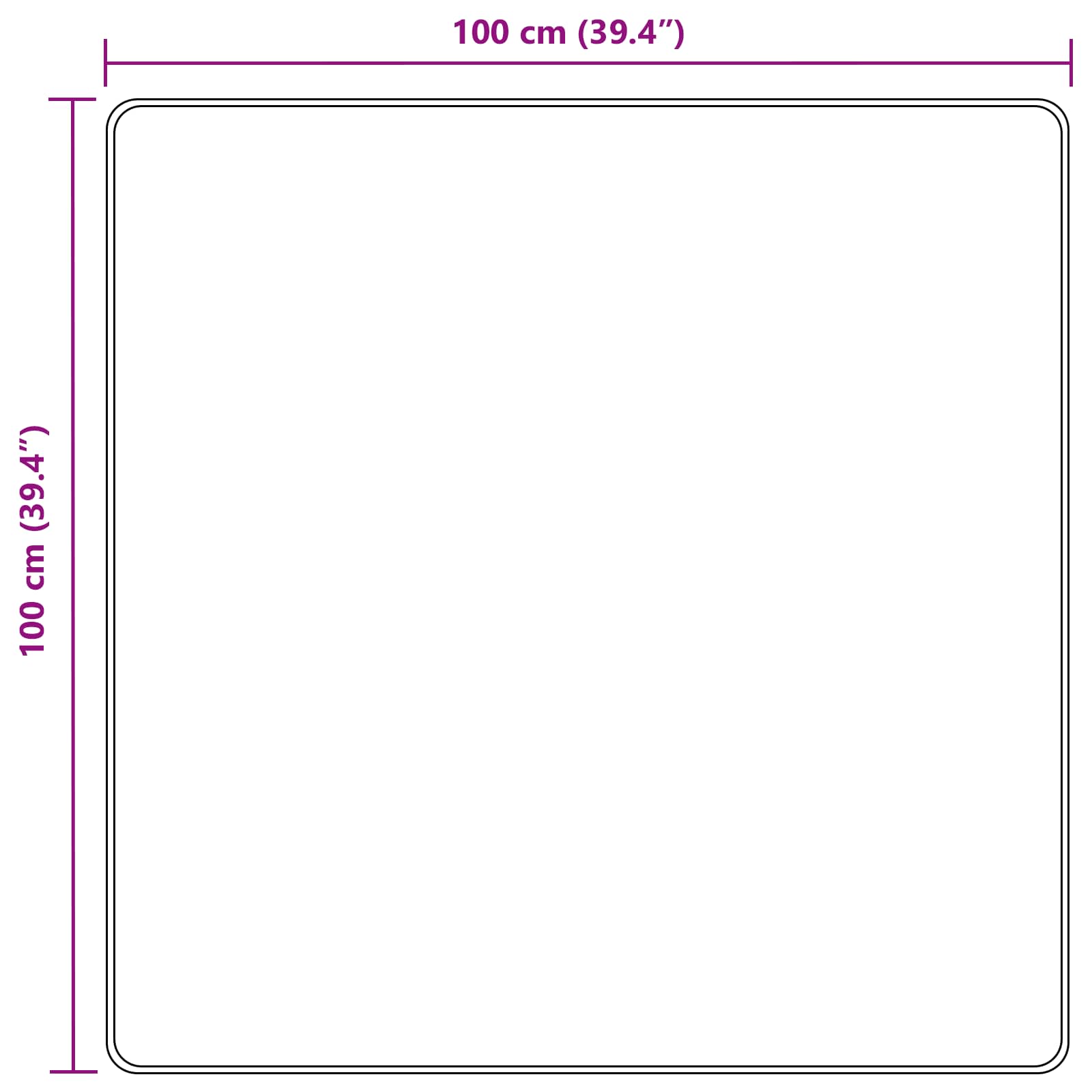 vidaXL Chodnik dywanowy MARSA Biały 100 x 100 cm Poliester i PVC