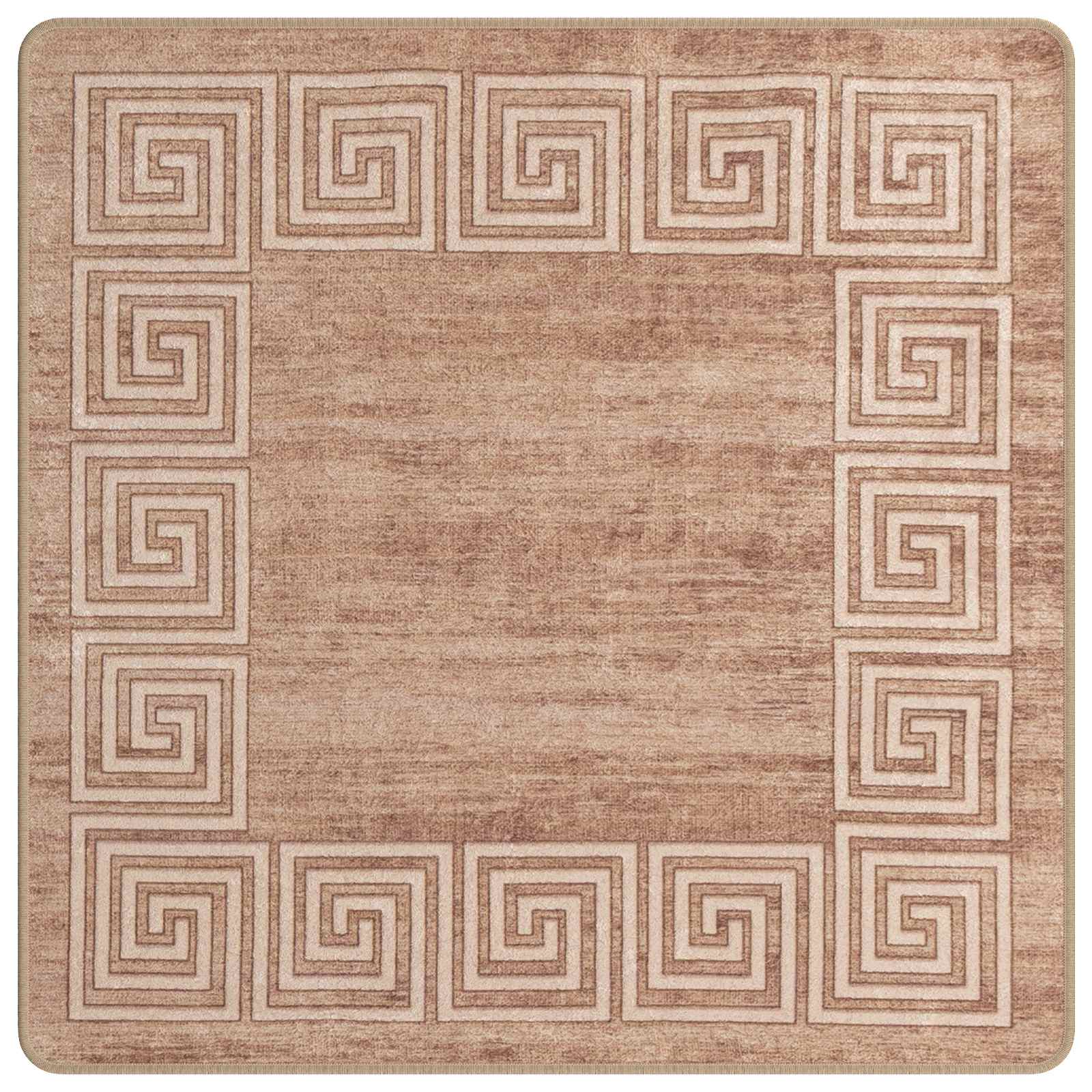 vidaXL Chodnik dywanowy MARSA Biały 100 x 100 cm Poliester i PVC