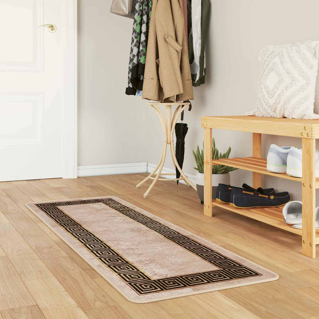 vidaXL Chodnik dywanowy MARSA Czarny 50 x 150 cm Poliester i PVC