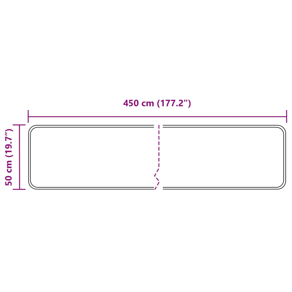 vidaXL Chodnik dywanowy MARSA Czarny 50 x 450 cm Poliester i PVC