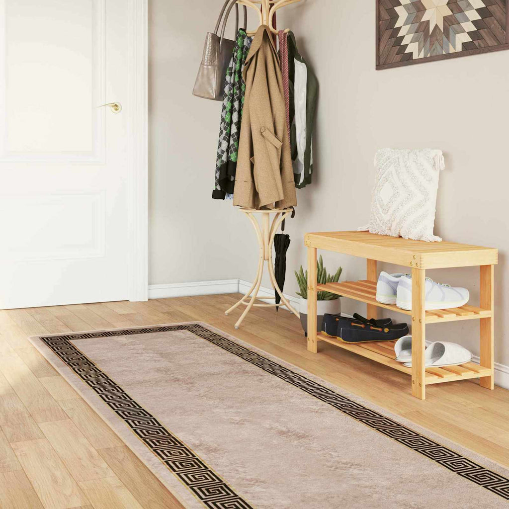vidaXL Chodnik dywanowy MARSA Czarny 80 x 400 cm Poliester i PVC