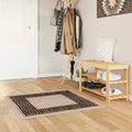 vidaXL Chodnik dywanowy MARSA Czarny 100 x 100 cm Poliester i PVC