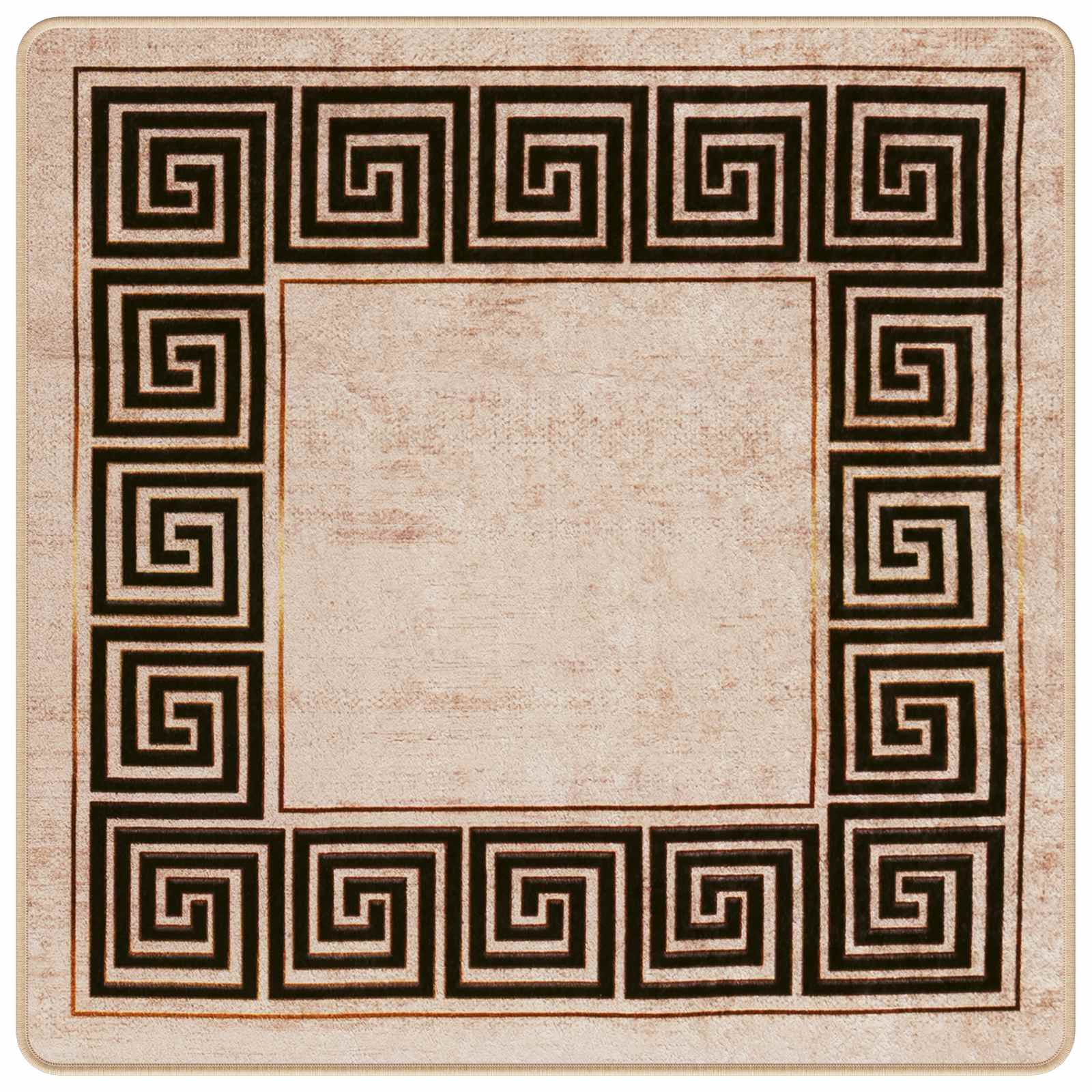 vidaXL Chodnik dywanowy MARSA Czarny 100 x 100 cm Poliester i PVC
