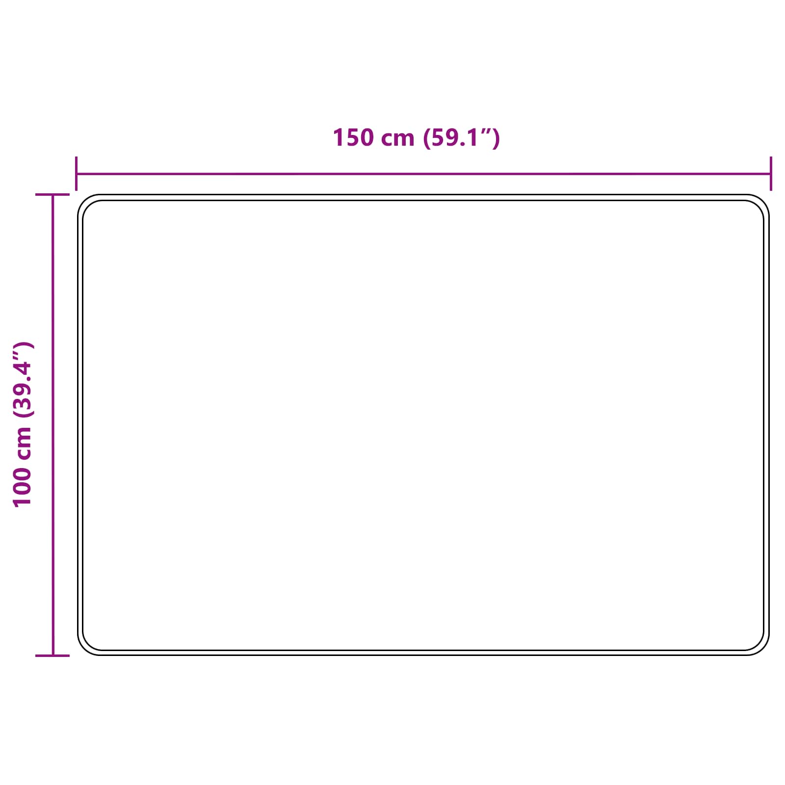 vidaXL Chodnik dywanowy MARSA Czarny 100 x 150 cm Poliester i PVC