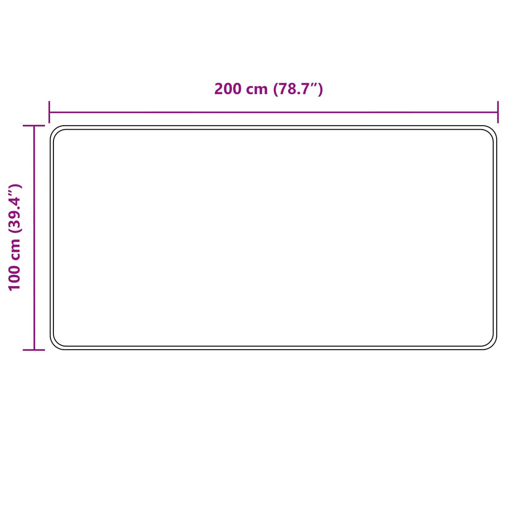 vidaXL Chodnik dywanowy MARSA Czarny 100 x 200 cm Poliester i PVC