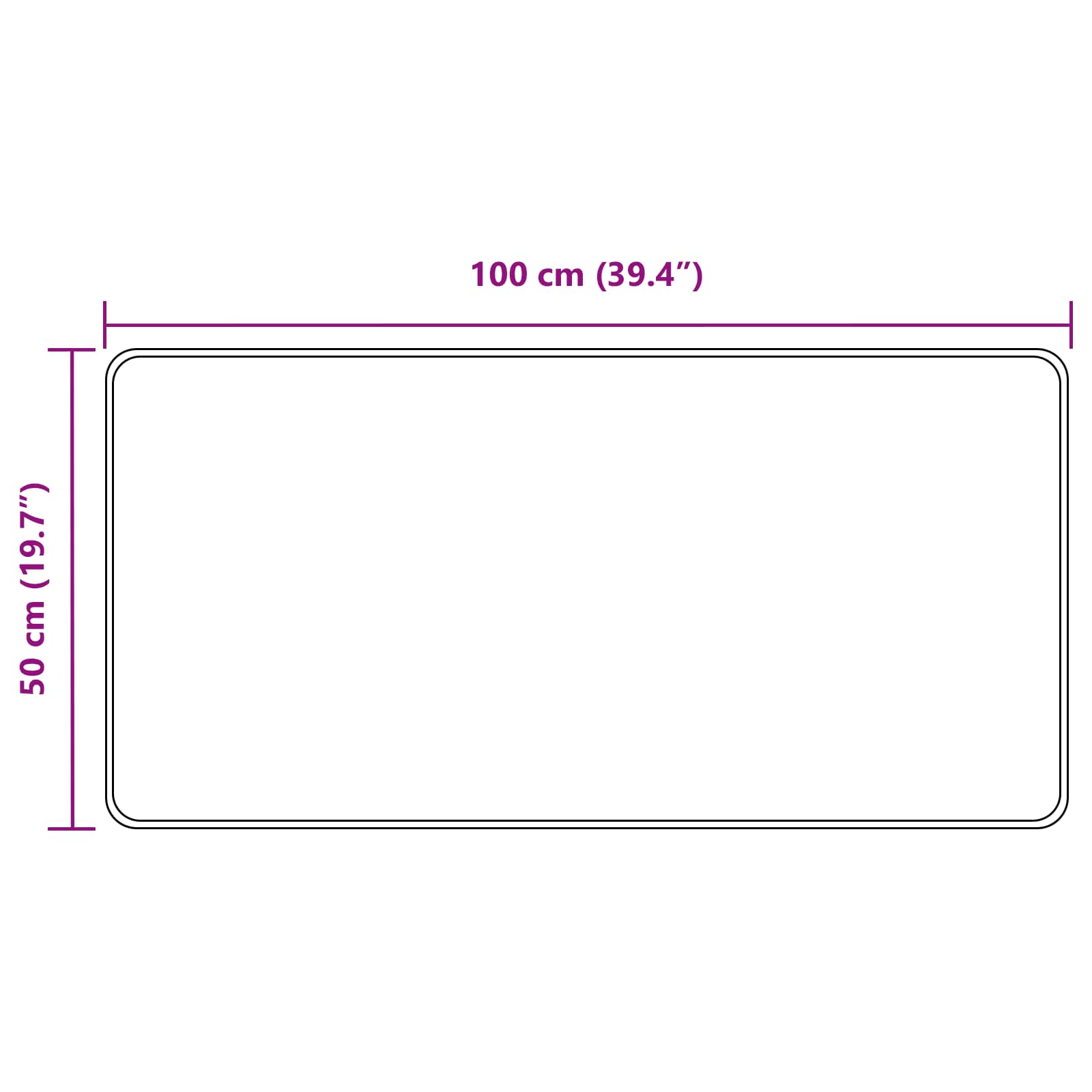 vidaXL Chodnik dywanowy MARSA Szary 50 x 100 cm Poliester i PVC