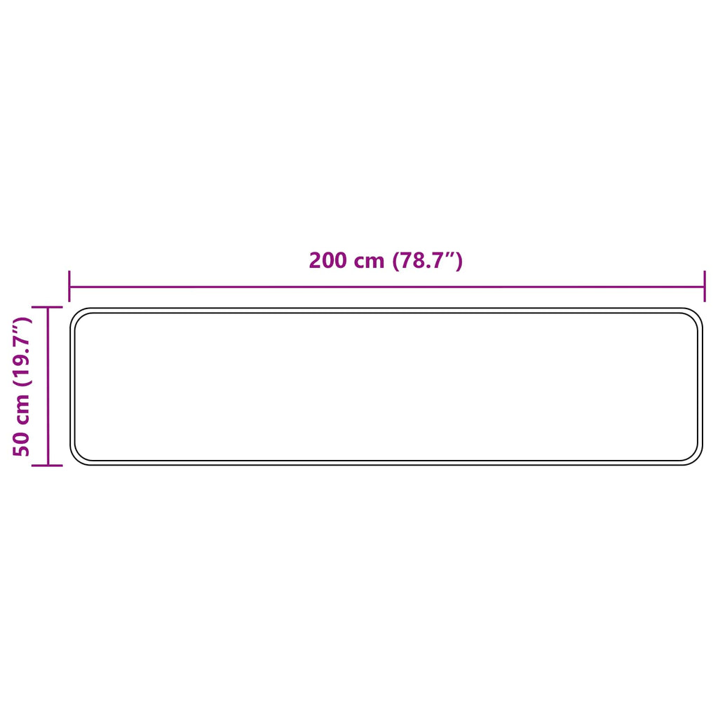 vidaXL Chodnik dywanowy MARSA Szary 50 x 200 cm Poliester i PVC