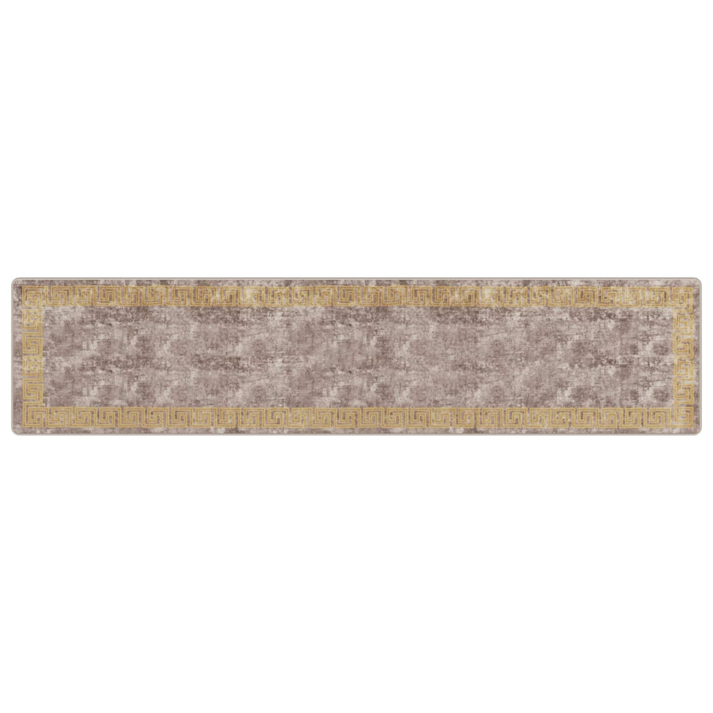 vidaXL Chodnik dywanowy MARSA Szary 80 x 350 cm Poliester i PVC
